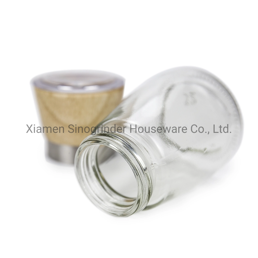 Grinder Mills with Ceramic Core and Rubber Wood+PP Lid