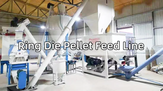 Planta de línea de producción de pellets de alimentación de ganado vacuno/ganado/pollo/pescado/cerdo