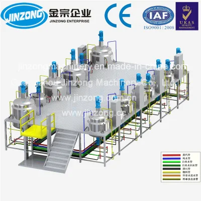 Máquina para fabricar champú completamente automática Jinzong Jya, equipo mezclador para la línea de producción de champú